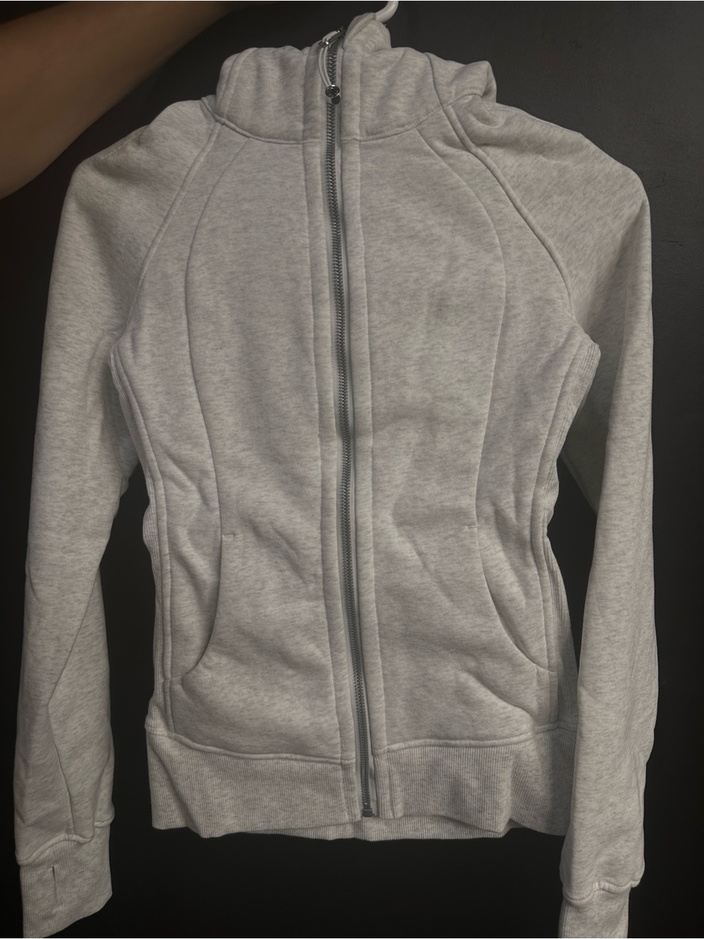 lululemon athletica Light Gray Full-Zip Hoodie